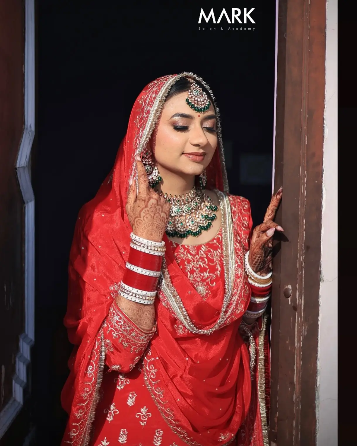 Basic bridal makeup at Mark Salon, Hoshiarpur